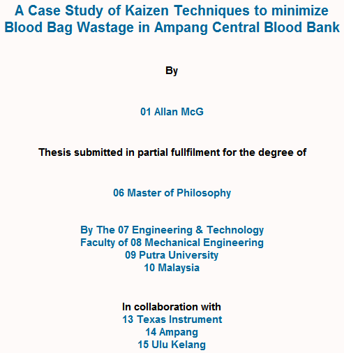 Sample undergraduate thesis title